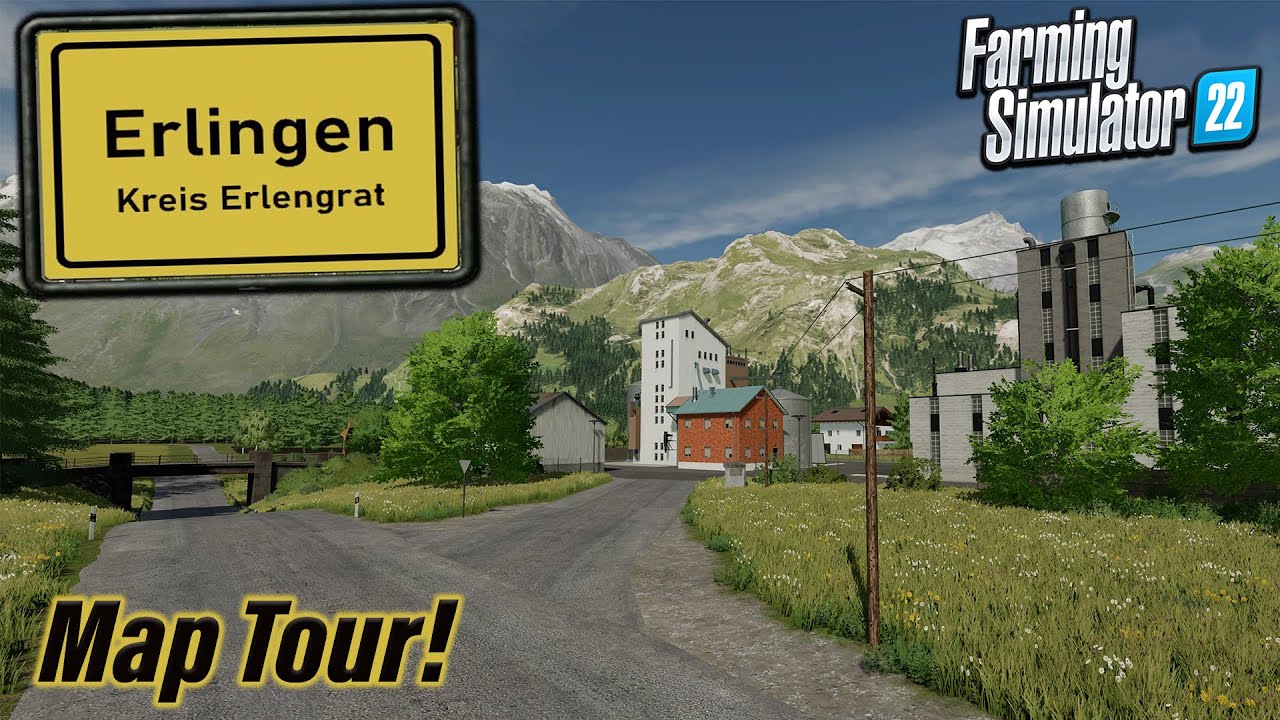 &ldquo;ERLINGEN&rdquo; FS22 MAP TOUR! | NEW MOD MAP! | Farming Simulator 22 (Review) PS5.