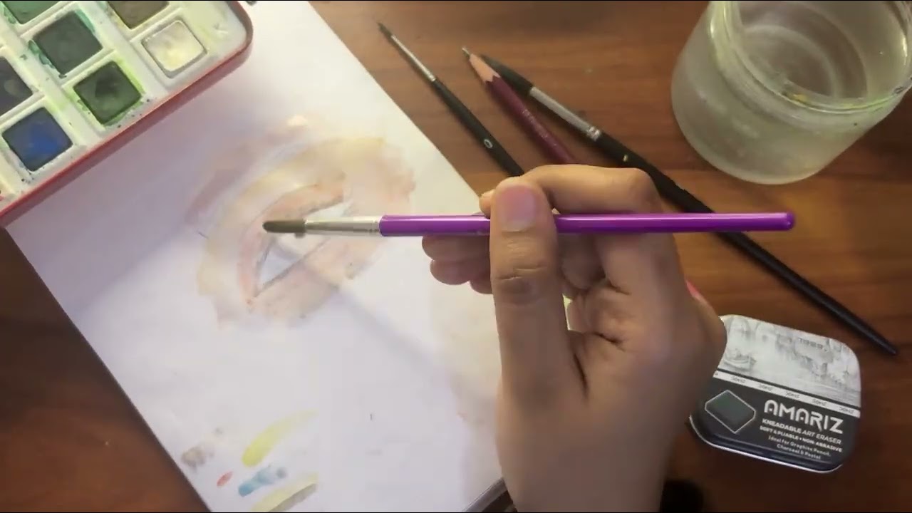 Uploading videos here to see my progress in watercolours #eyewatercolourpractice @p.g.artzzZ 