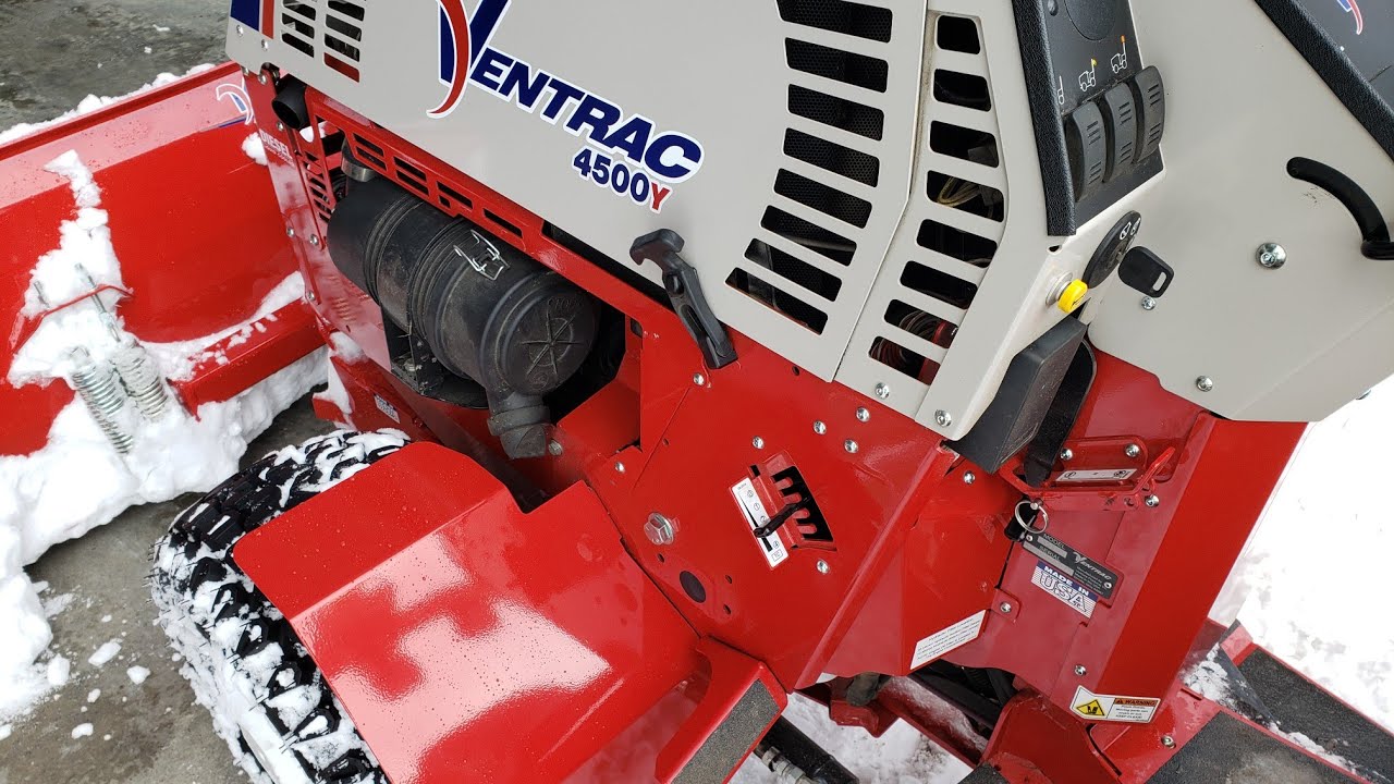 Using Ventrac Weight Transfer For Plowing Snow!