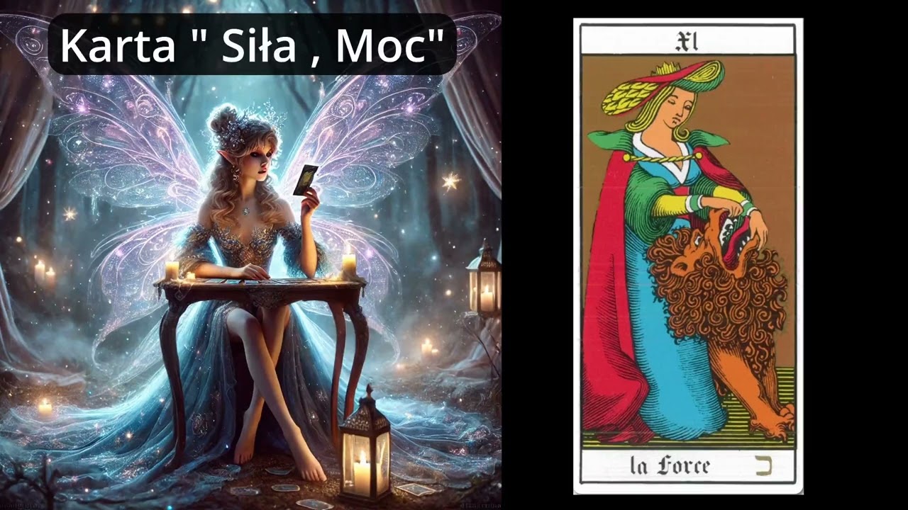 Siła , Moc. Karta tarota.