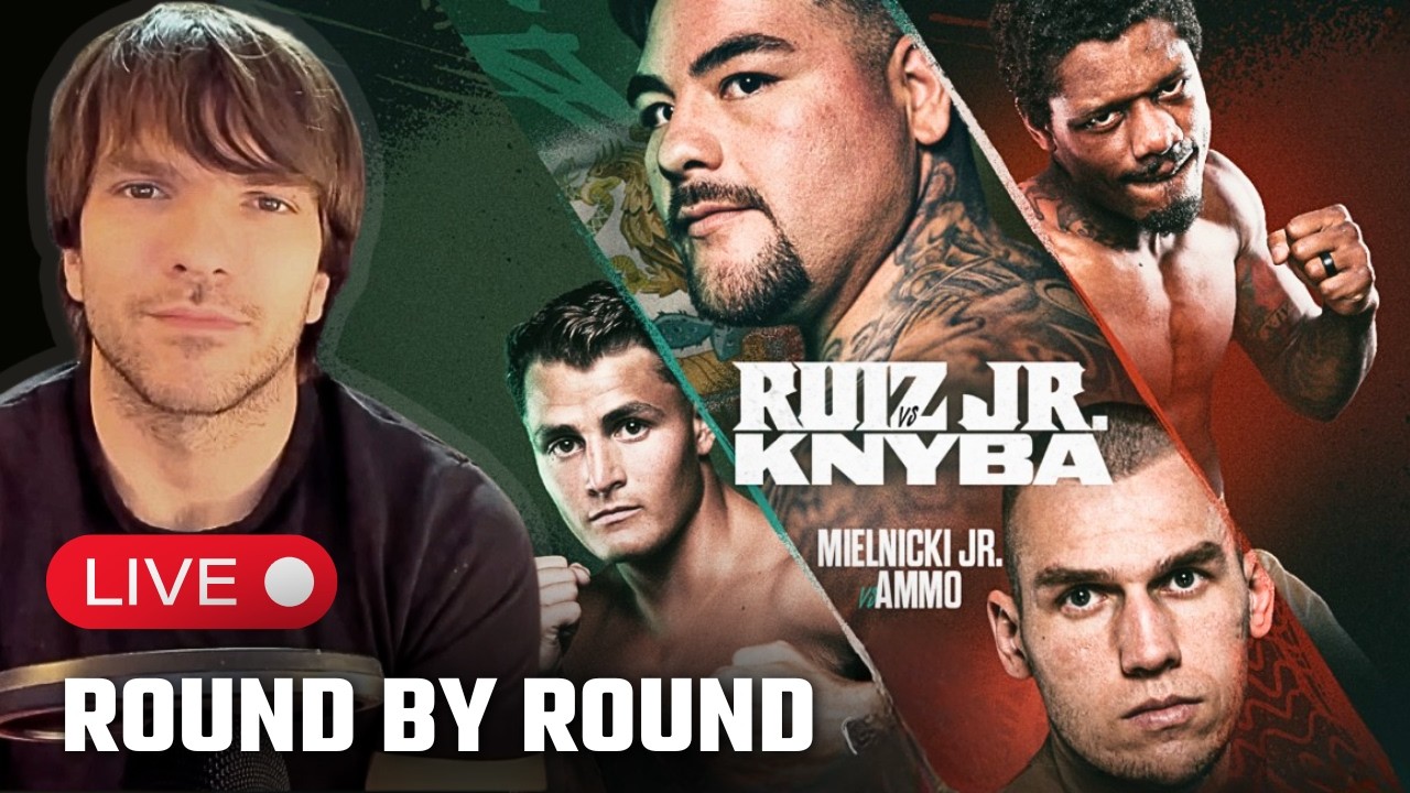 ANDY RUIZ DAMIAN KNYBA FULL FIGHT ROUND BY ROUND & WATCH PARTY