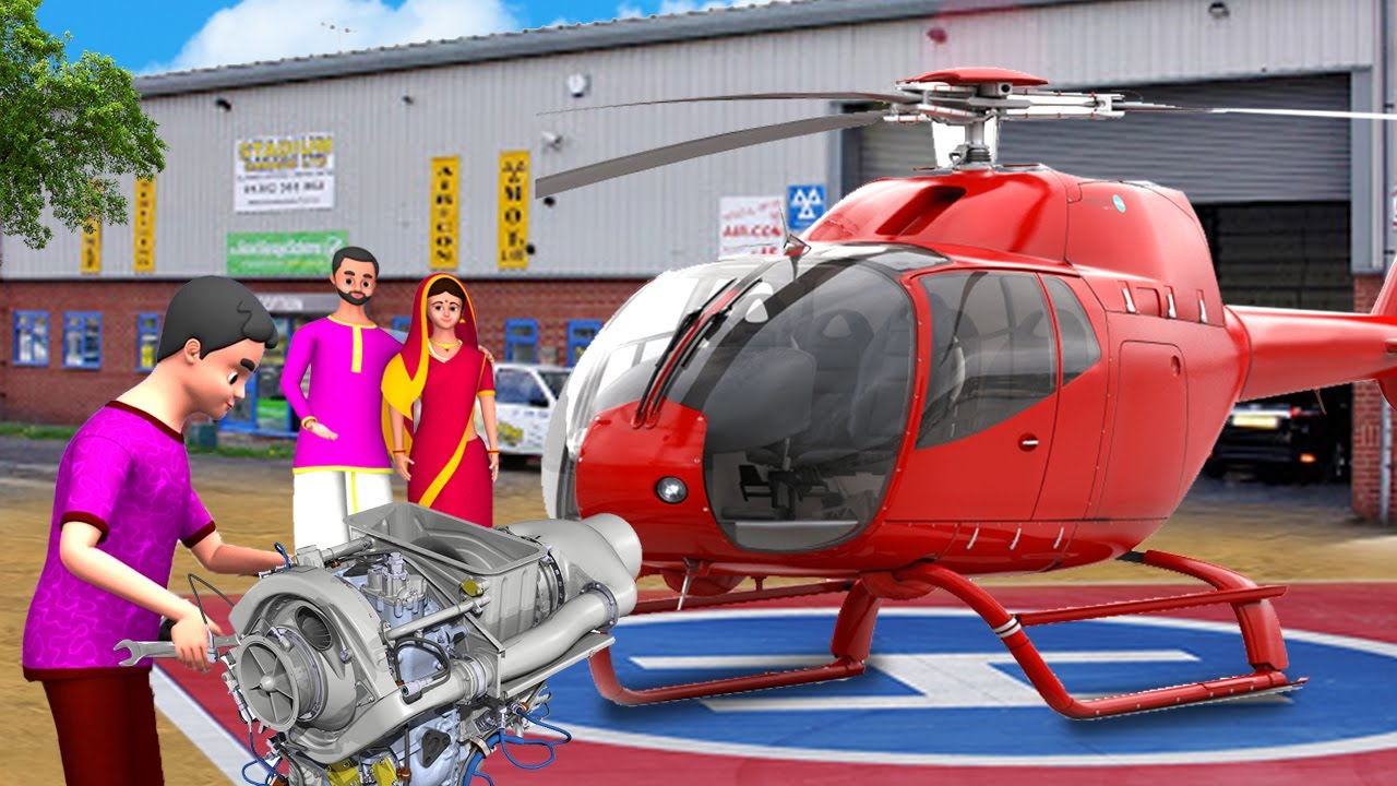 হেলিকপ্টার মেরামতকারী - Helicopter Repair Mechanic Story | 3D Animated Bangla Moral Stories MaaMaaTV