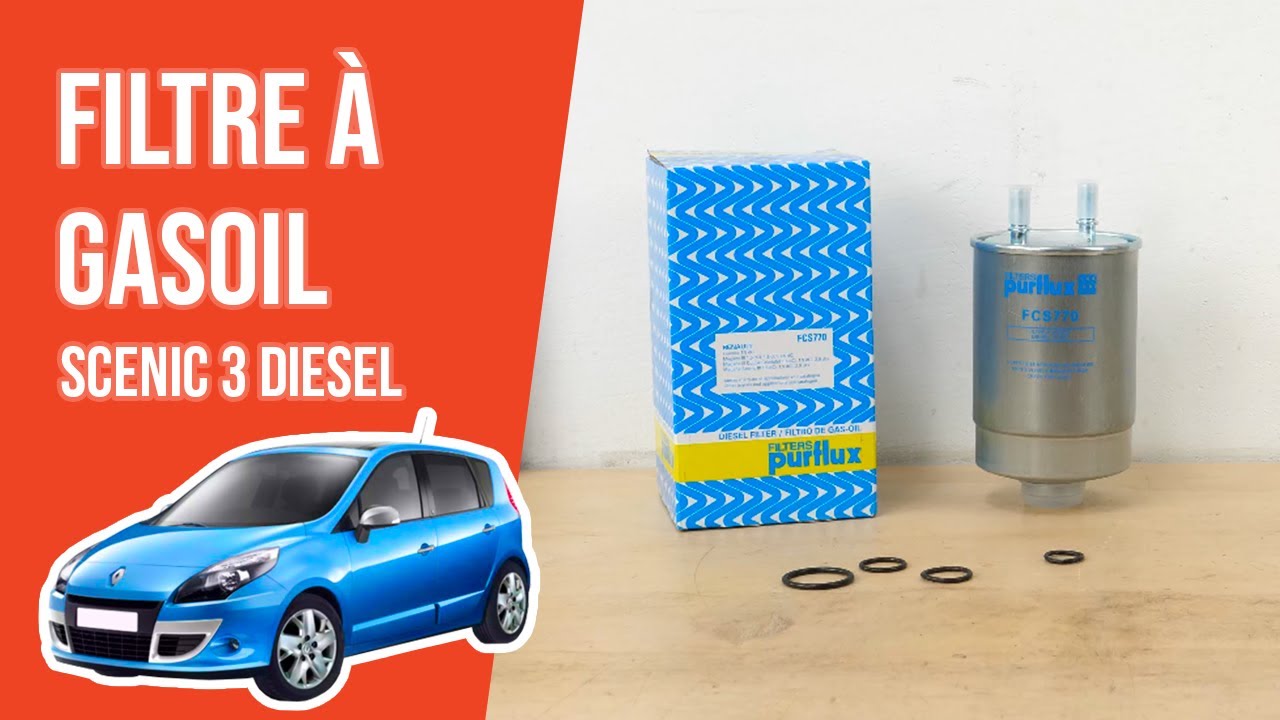 Changer le Filtre à Gasoil Scenic 3 1.9 dCi ⛽