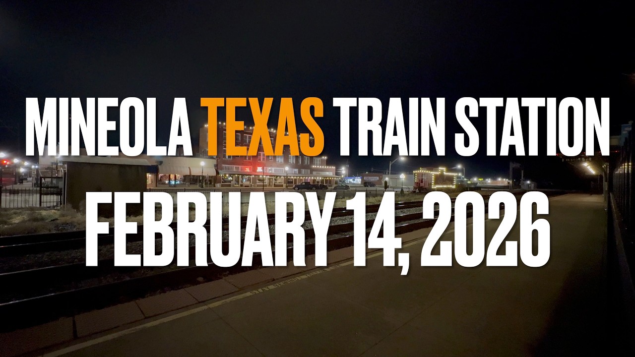 Mineola Texas Train Station February 14, 2026 4K 30fps
