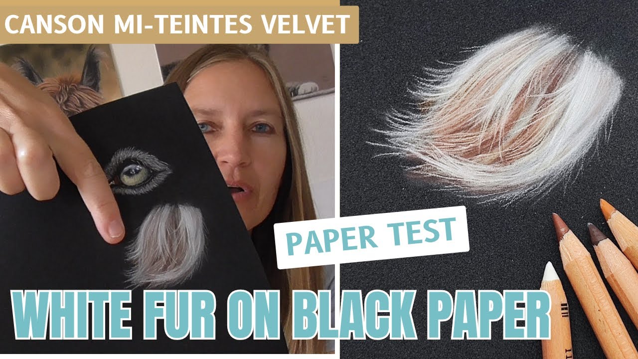 Does Black Canson Mi-Teintes VELVET Paper REALLY Work for Drawing WHITE FUR?