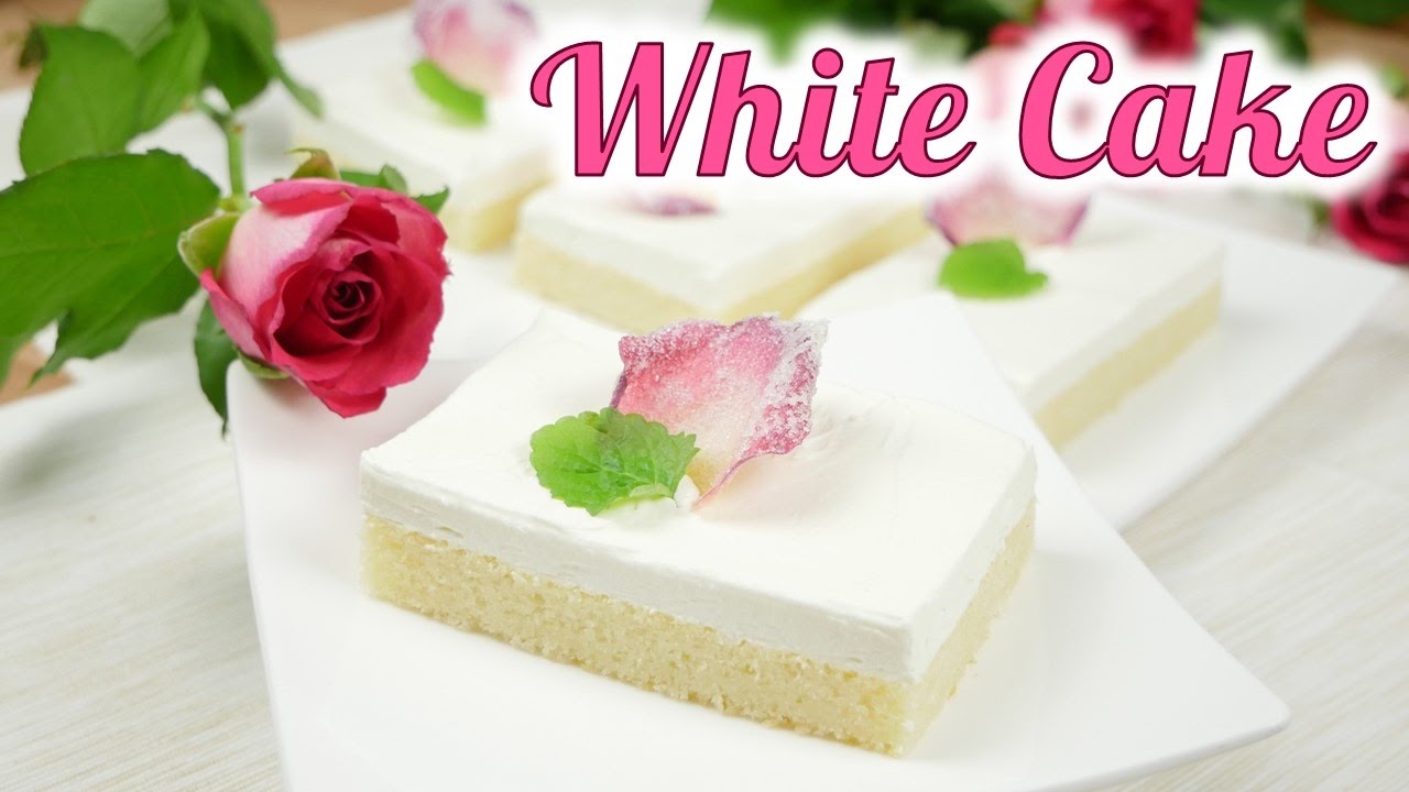 White Cake vom Blech I White Cake Tray Bake I Kuchen zum Muttertag