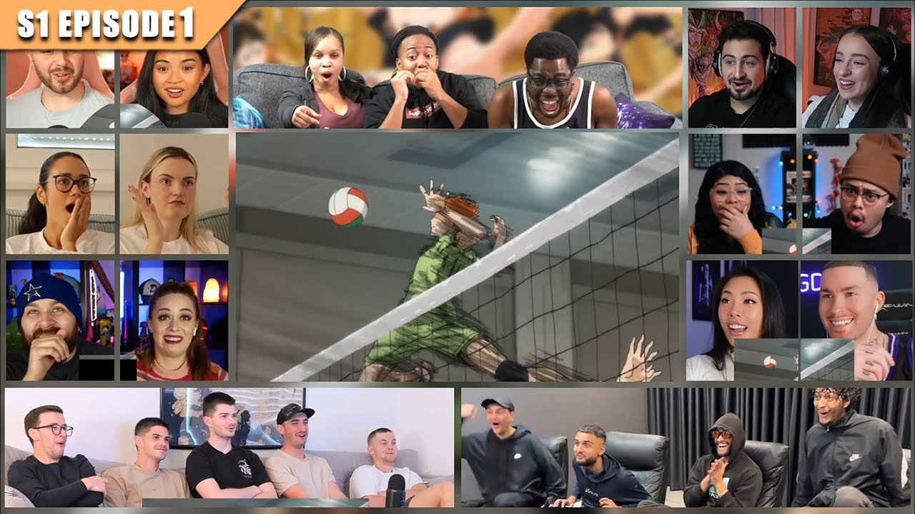 [Full Episode] Haikyuu!! Season 1 Episode 1 Reaction Mashup | ハイキュー!!