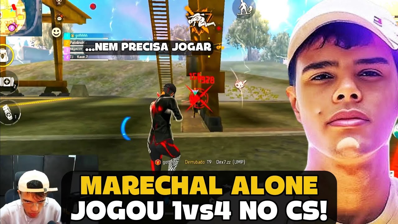 MARECHAL JOGOU 1vs4 NO CS RANQUEADO COM SUA SENSI PERFEITA! FREE FIRE - MARECHAL HIGHLIGHTS