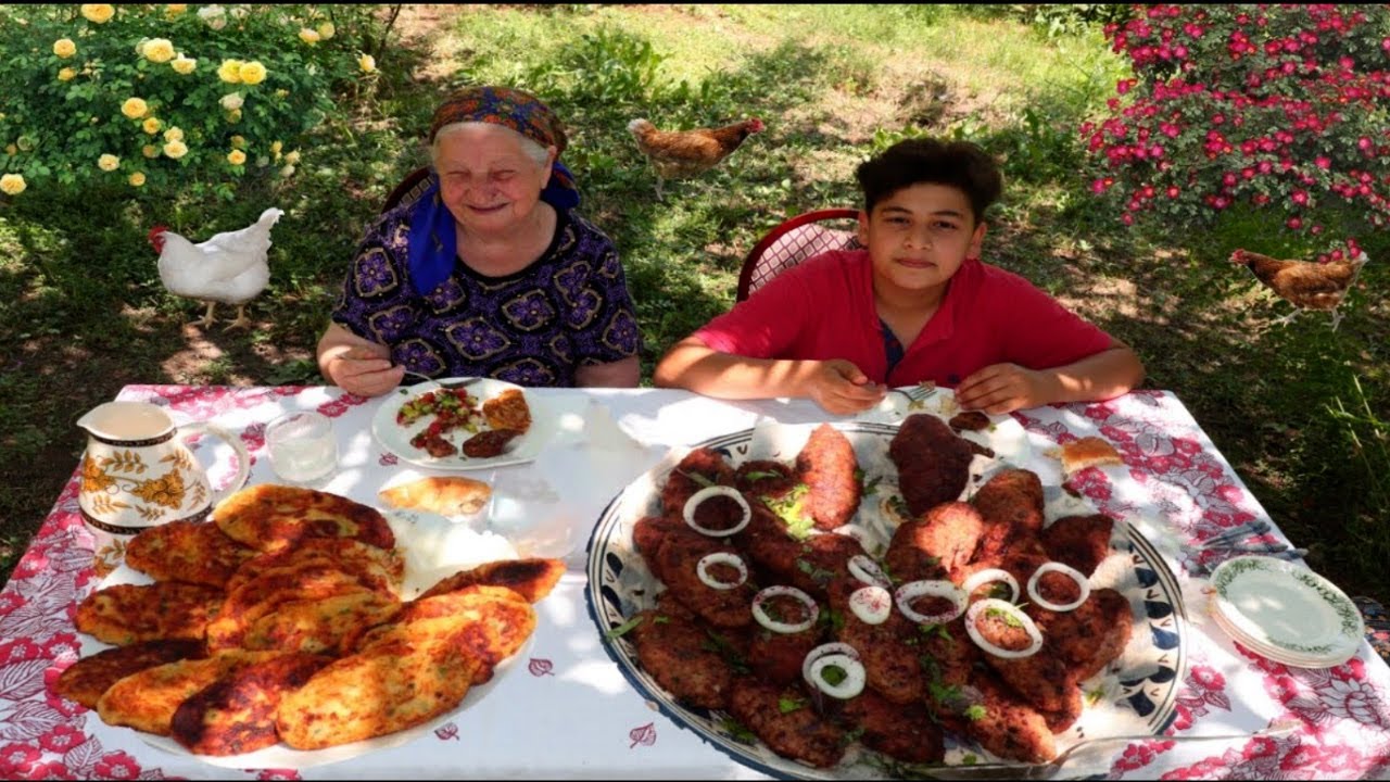 acda kortoflu,ətli KOTLET VƏ ALÇA TURŞUSU-xırt xırt KFC TOYUQLAR  bişirdik