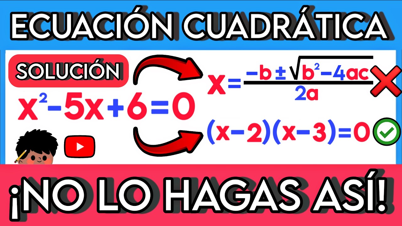 ▶️ ¡ANTES DE RESOLVER UNA ECUACIÓN CUADRÁTICA APRENDE ESTO! | Raíces de una Ecuación, Factorización🚀