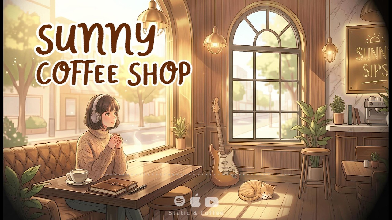 Sunny Coffee Shop ☀️ 1 Hour Aesthetic Lofi Beats / 晴れた日のカフェ BGM / เช้าวันใหม่ที่สดใส