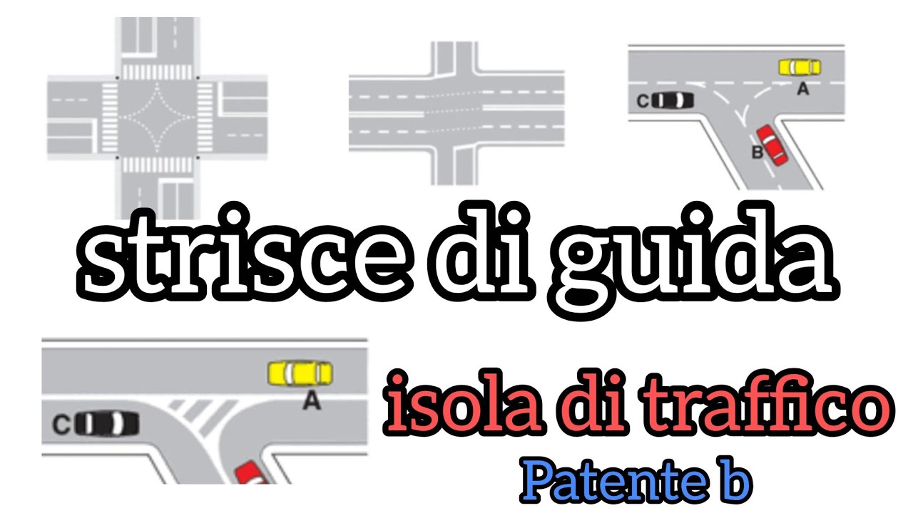Segnaletica orizzontale (strisce di guida)(isola di traffico)شرح مبسط 