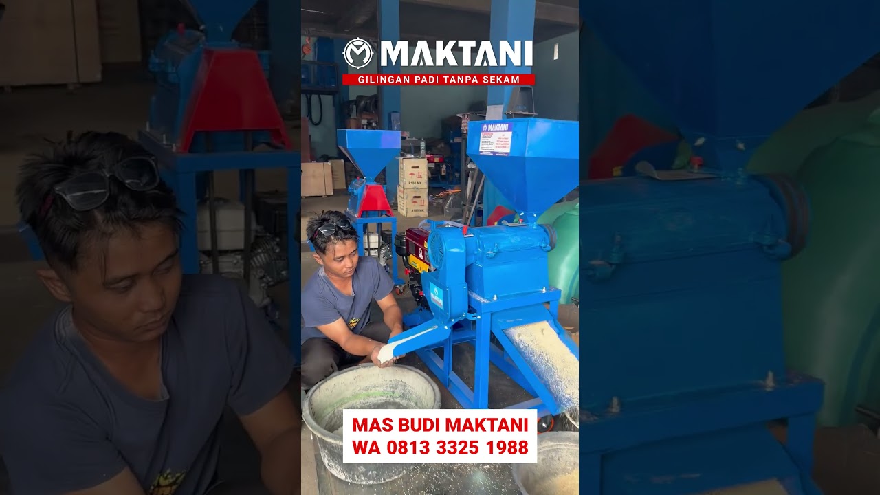 Giling Padi Selep Sekali Proses Tanpa Limbah Harga Murah Cocok Untuk Pemula MAKTANI MT350 Diesel 8PK