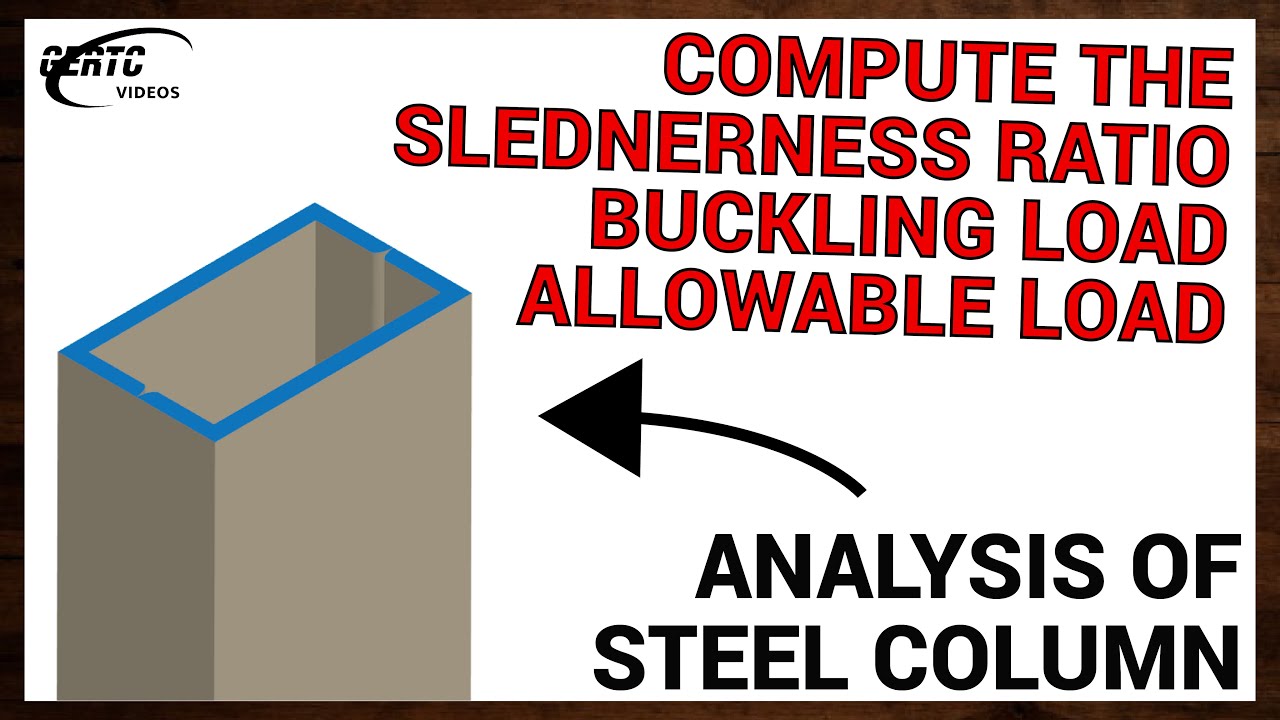 ANALYSIS of STEEL COLUMNS - Slenderness Ratio, Buckling, and Allowable Load (STEEL DESIGN)