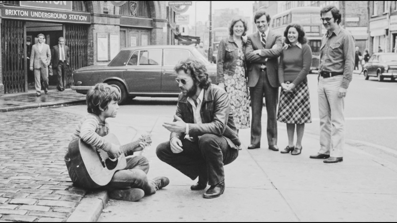 Street Kid Playing Clapton's Song with Broken Guitar — Clapton Stopped Walking and Did THIS
