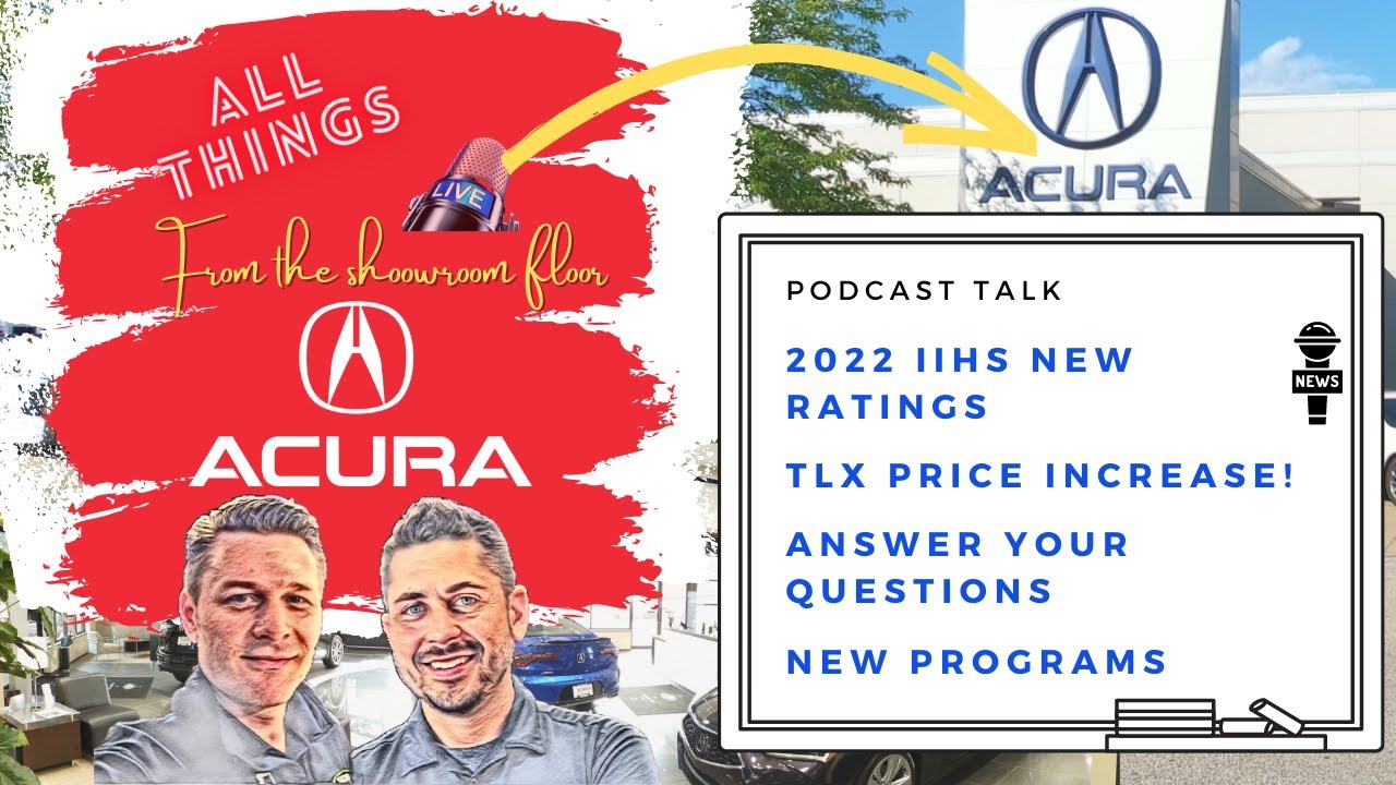 Crash test results, 2022 TLX Price increase, New incentives, and more. Welcome to all things Acura!