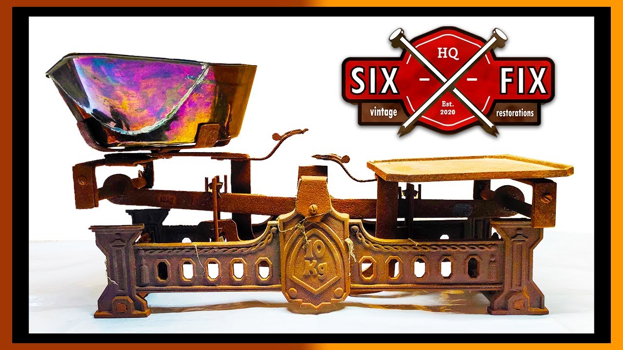100 YEAR OLD IRON BRASS BALANCE SCALE RESTORATION 4k 2020
