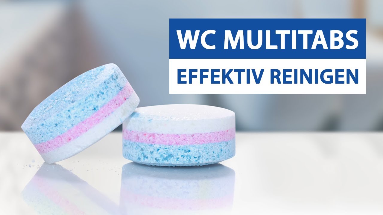 WC effektiv reinigen - Das blaue Wunder WC Multitabs - 3-Phasen-Tabs mit starker Reinigungskraft