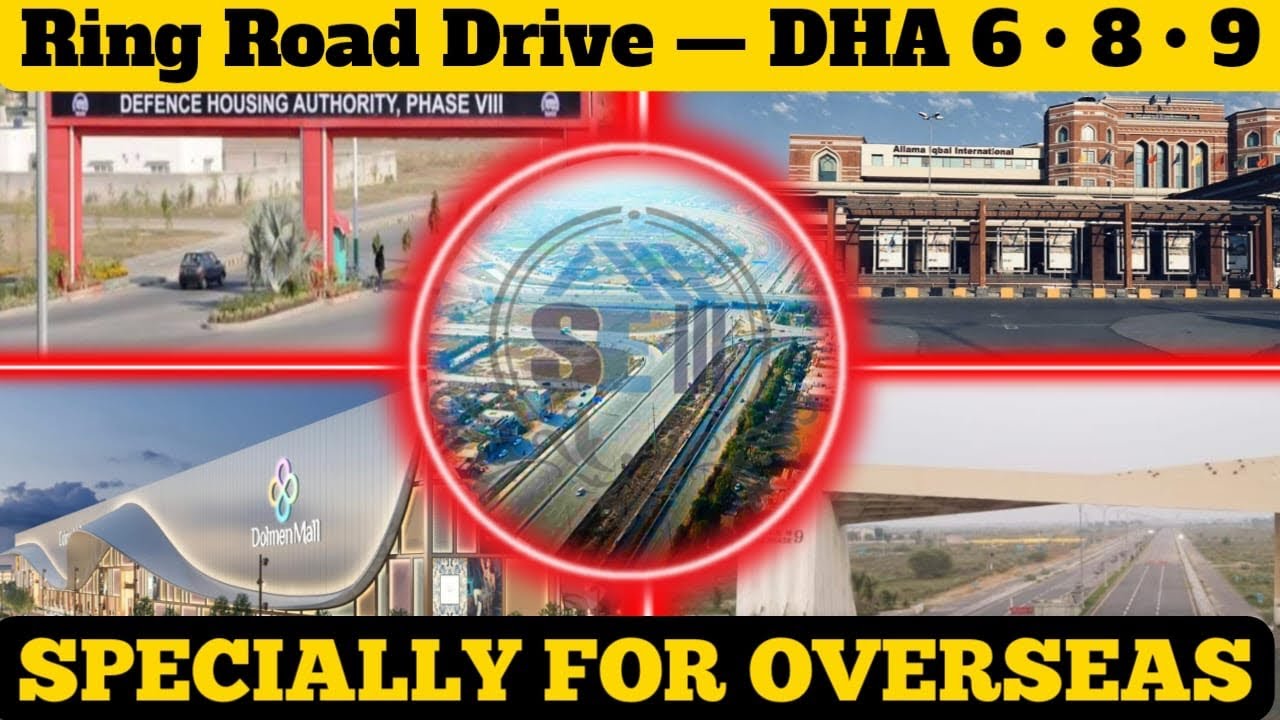Ring Road Drive From Lahore Airport,Phase6&8PHASE to Dha phase 9 prism Specially VIDEO For Overseas 