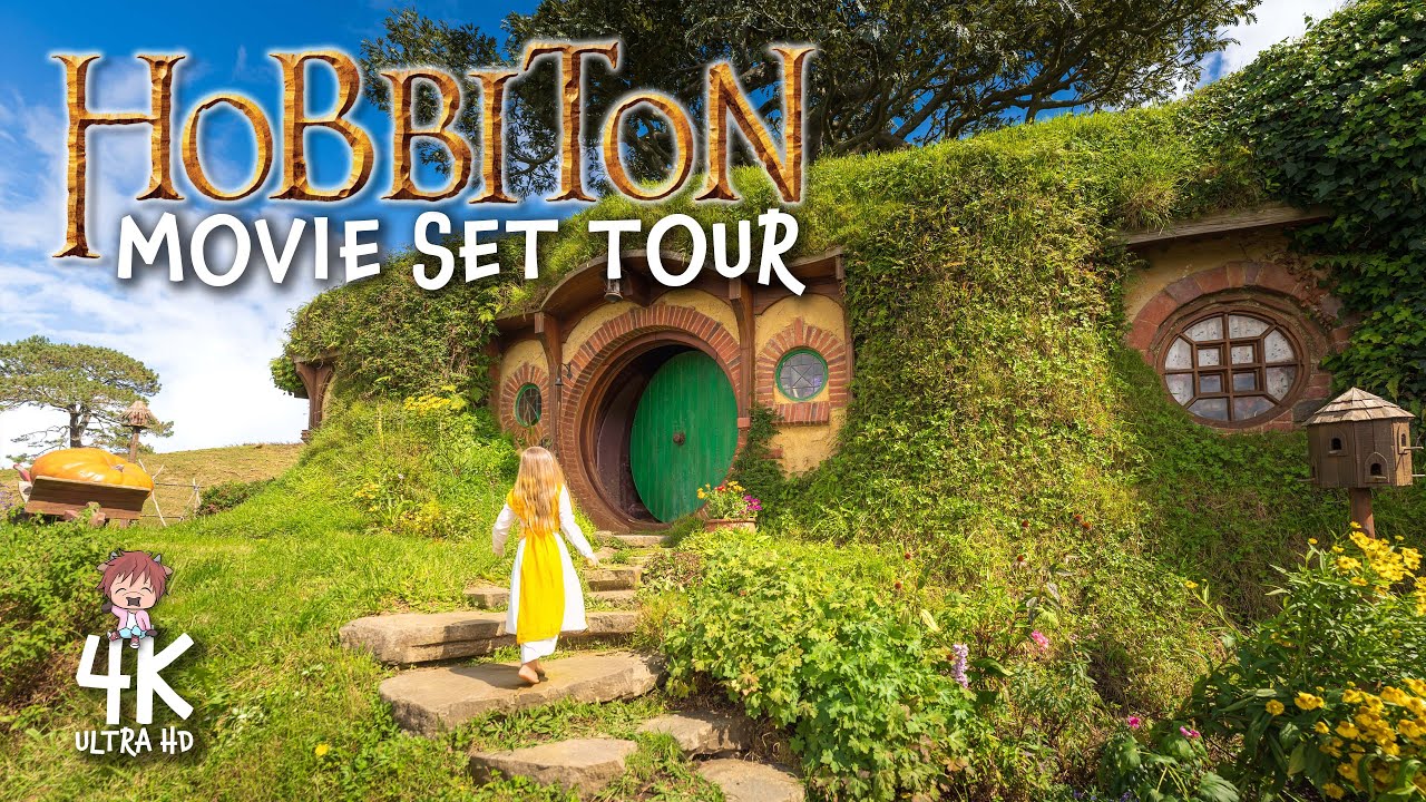 HOBBITON Movie Set + Bagshot Row Homes 4K Walking Tour
