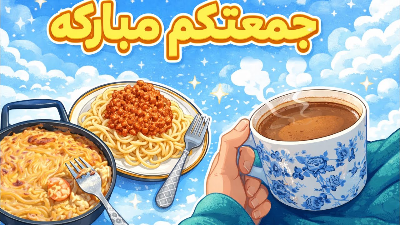 يوم الجمعه المميز 👌🕋 باكلاته المميزه😋🍜 ألذ واسرع مكرونه بالجمبرى🍝🍤🦐