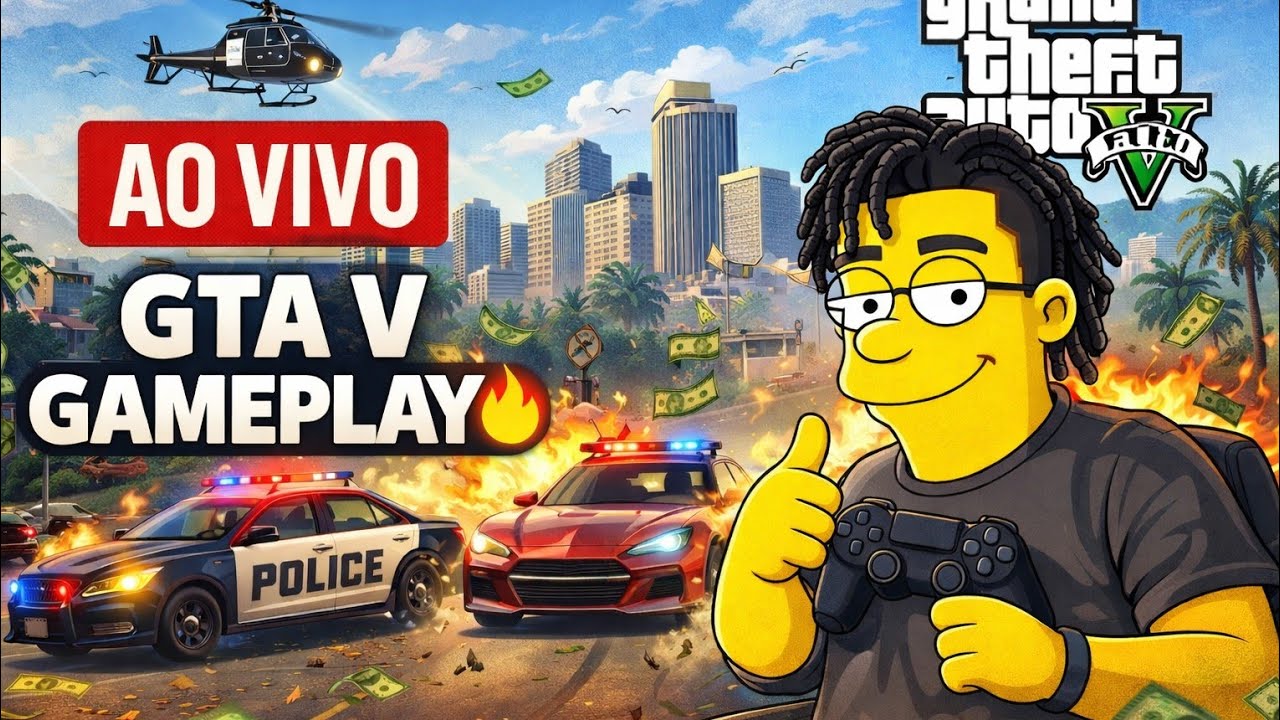 AO VIVO: GTA V GAMEPLAY - CAOS EM LOS SANTOS - MISSÕES + ZOEIRA + AÇÃO.