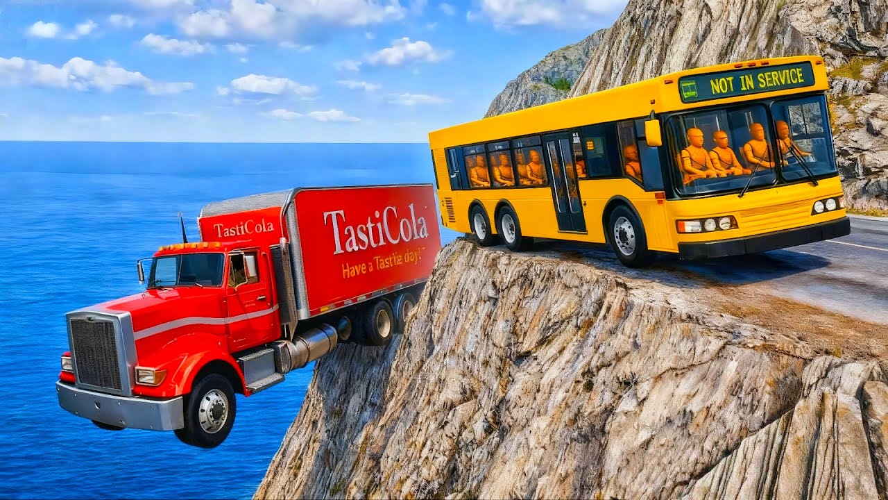 Epic Cliff Crash & Crazy Destruction BeamNG drive– Episode 32”