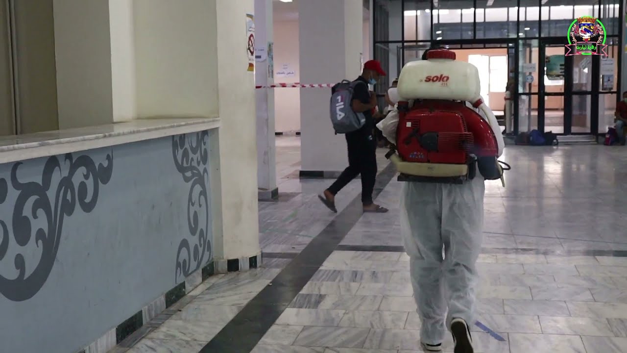 حملة تلقيح و تعقيم في المحطة البرية لنقل المسافرين بعين قاسمة ولاية تيارت