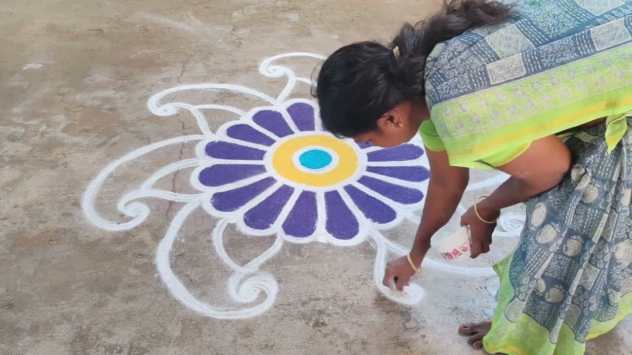 கோல்டன் உகாதி ஸ்பெஷல் கோலம்🌸🌸🌸