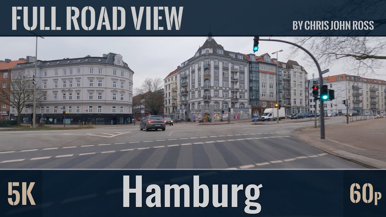 Hamburg, Germany: Barmbek-Süd - Dehnhaide, Weidestraße, Herderstraße, Winterhuder Weg - 5K (2880p)
