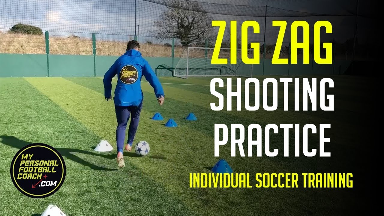 Soccer Training - Zig Zag Shooting Practice For Wingers and Forwards
