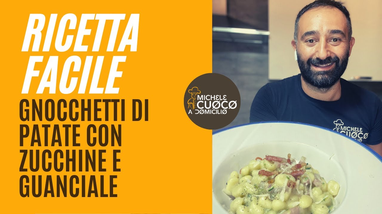Gnocchetti di patate con zucchine e guanciale - Primo piatto facile e veloce