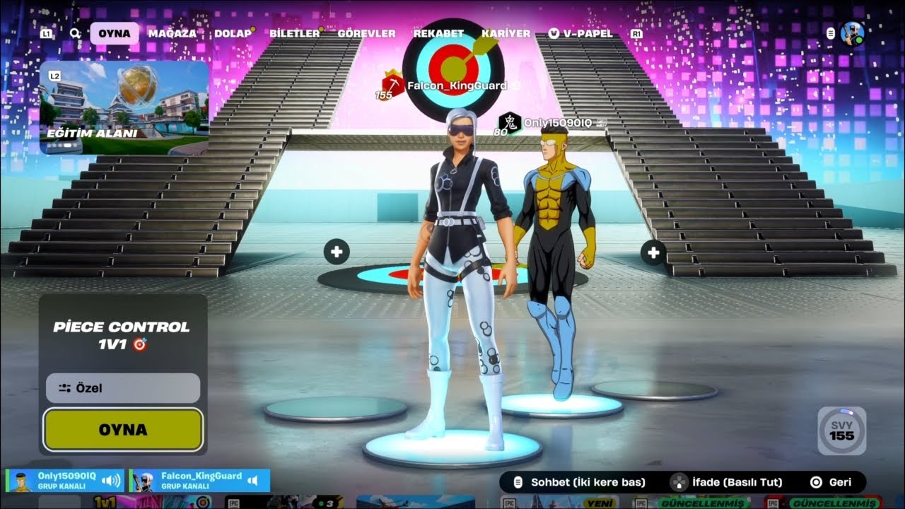 ARKADAŞIMLA PIECE CONTROL 1V1 ! #fortnite #ps5