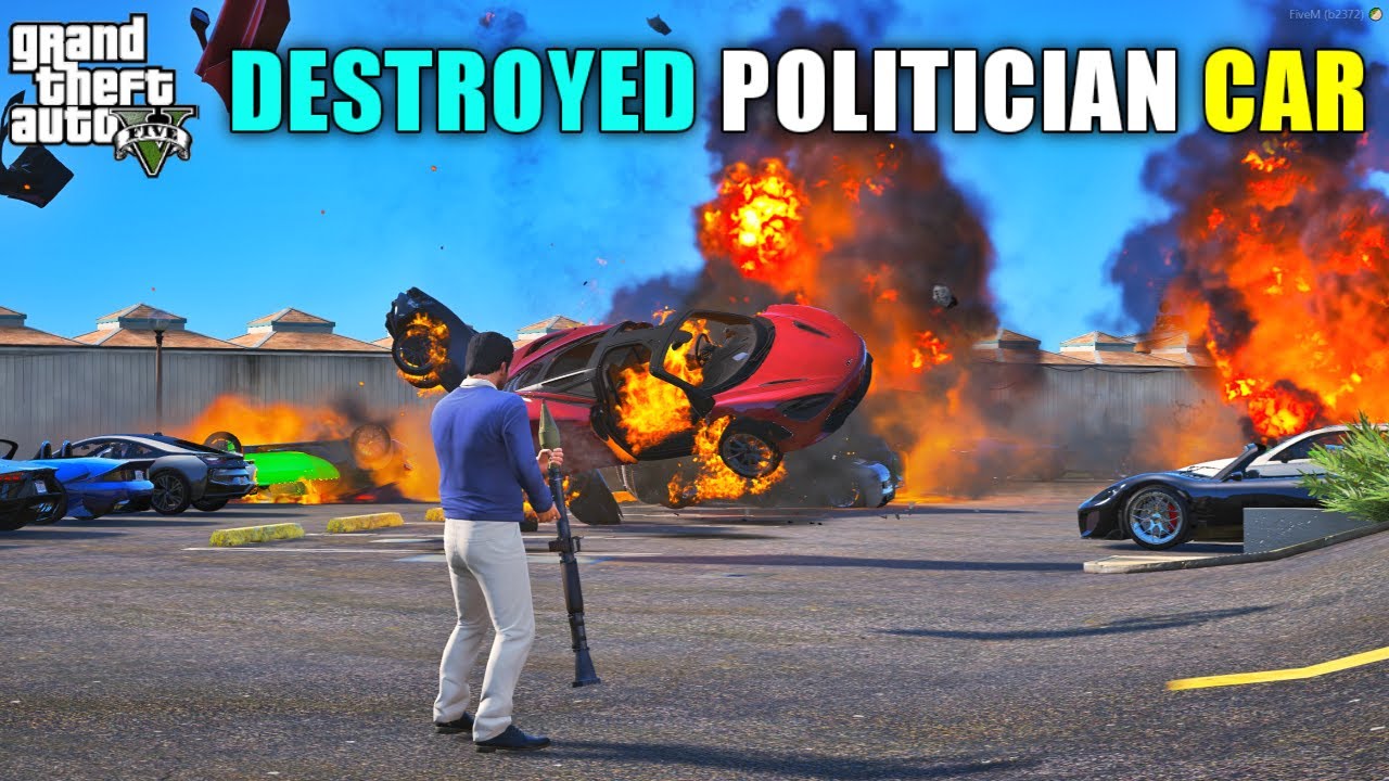 GTA 5 : MICHAEL DESTROYED POLITICIAN'S MILLION DOLLARS CAR
