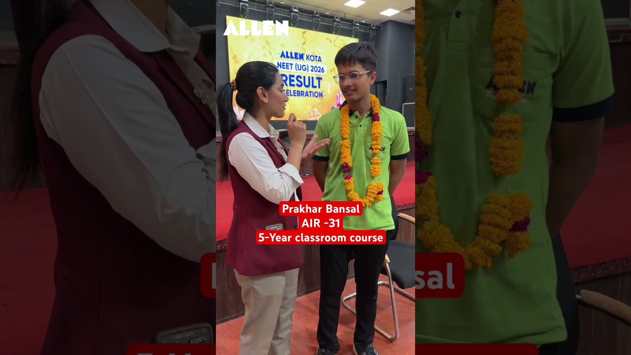 Meet Prakhar Bansal, who secured an incredible All India Rank (AIR) 31 in NEET UG! #shorts