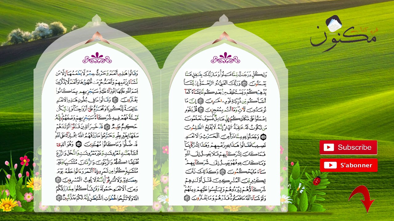 سورة الأنعام حفظ بالتكرار بصوت الشيخ ماهر المعيقلي من الآية 136 إلى الآية 137