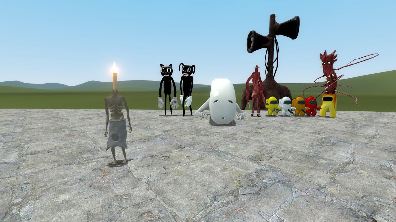 CANDLE HEAD VS TREVOR HENDERSON CREATURES!!!! Garrys Mod Sand Box