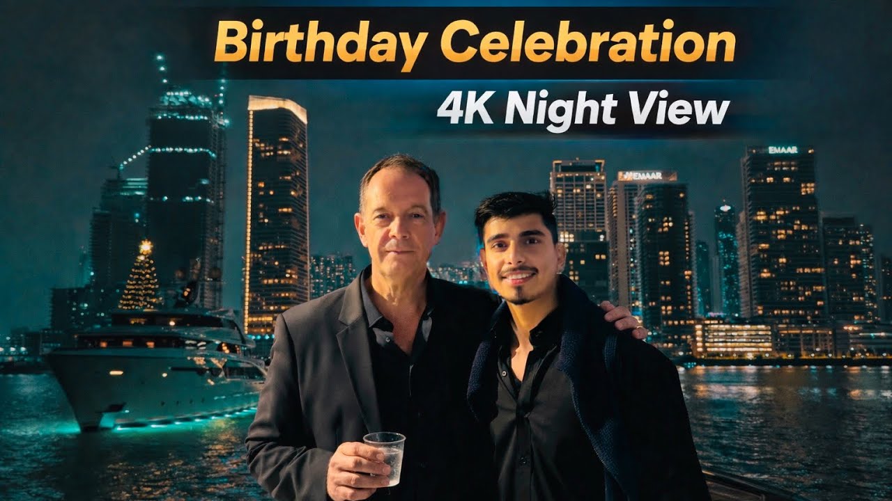 🛥️YACHT BIRTHDAY PARTY 🎉| In Dubai😍 ! 4K NIGHT VIEW 😱👌🏻