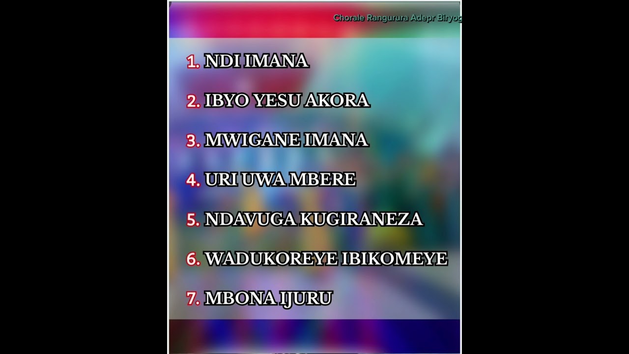 Zimwe mu ndirimbo za RANGURURA Choir ADEPR Biryogo (Playlist...)