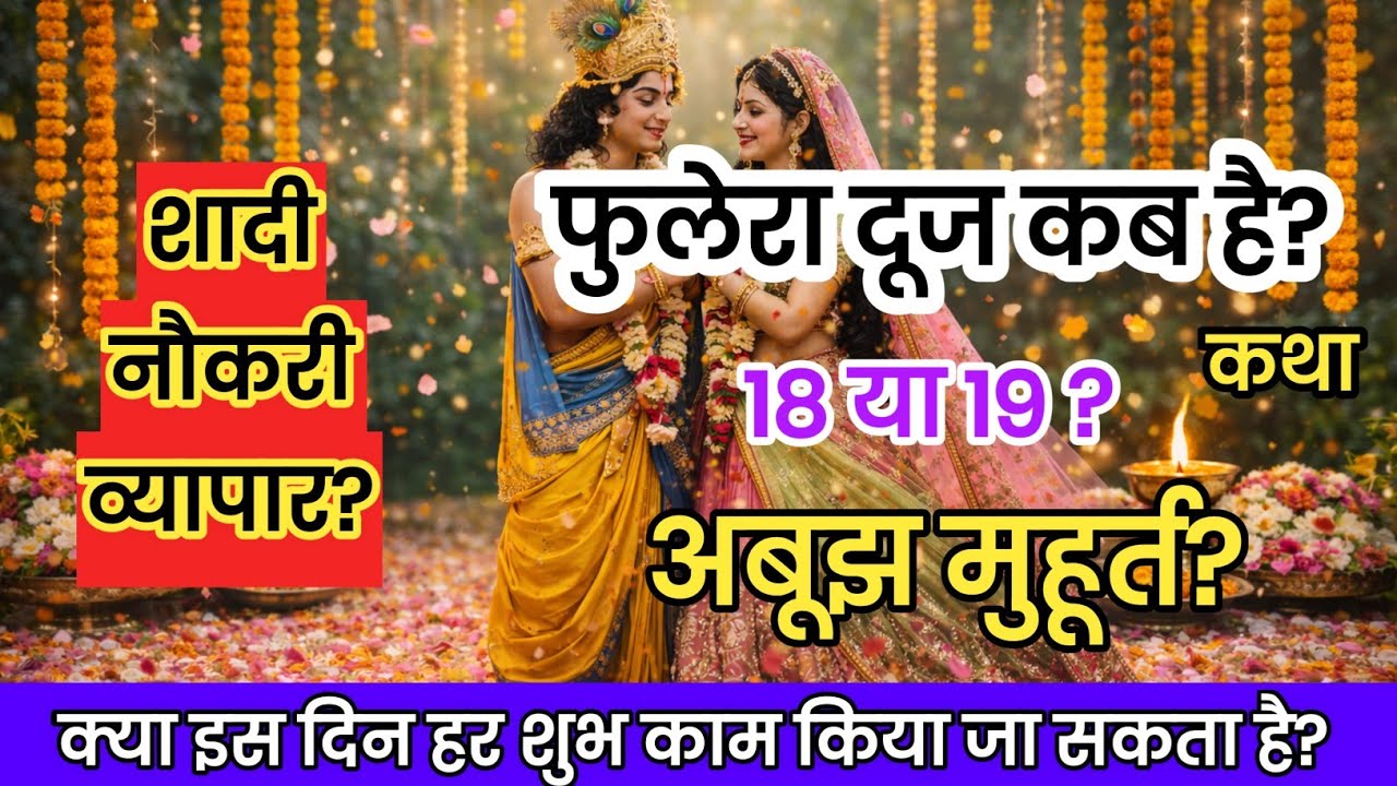 फुलेरा दूज 2026 में कब है | When is Phoolera Dooj in 2026? | Phulera dooj 18 or 19