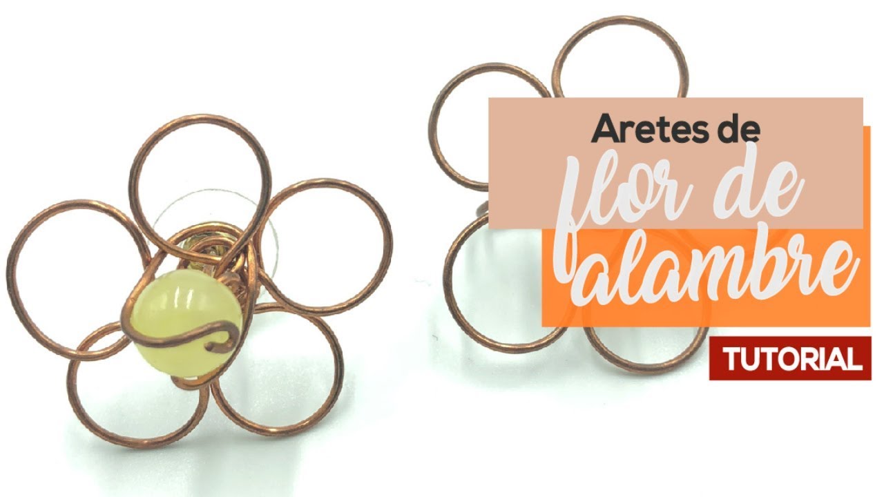 Aretes de Flor en Alambre - Alambrismo Fácil 👍