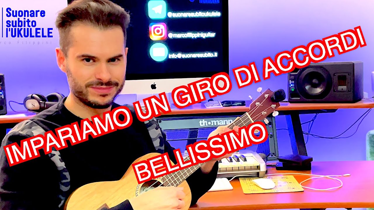 Accordi di Sol Sol7+ C7+ su Ukulele per principiante | Giro BELLISSIMO | Lezione by Marco Filippini