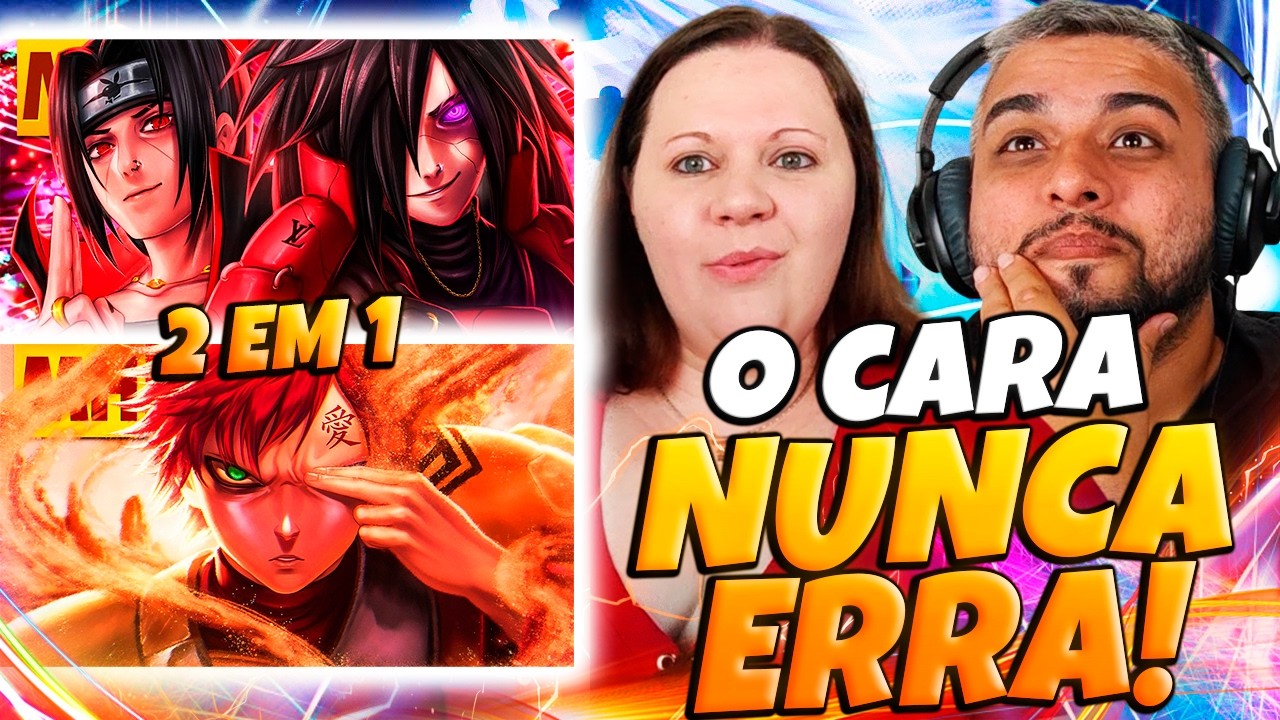 2 EM 1 NARUTO | Tipo Itachi e Madara + Tipo Gaara | MHRAP | FAMILY REACTS