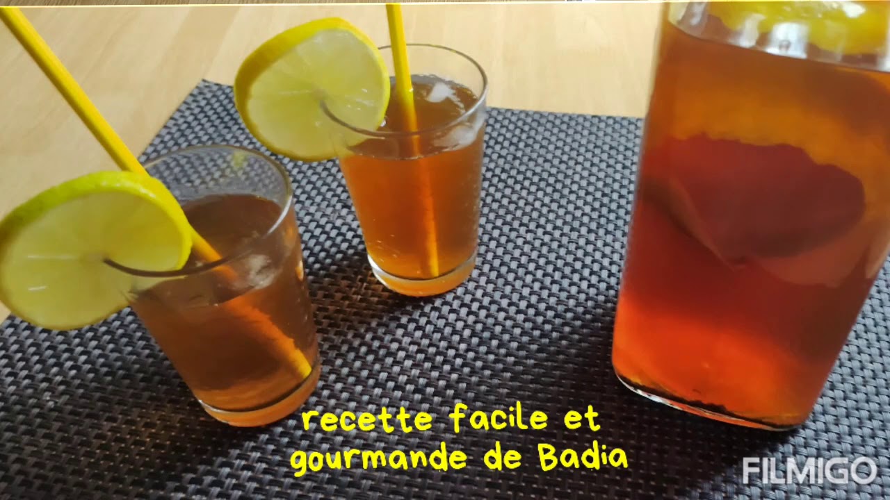 Ice tea citron🍋 ( thé glacé ) شاي مثلج بالليمون🍋 (شاي مثلج)