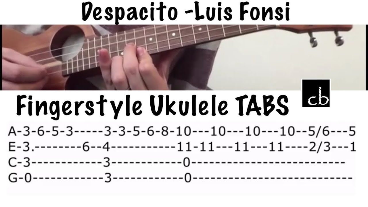 DESPACITO (Luis Fonsi) FINGERSTYLE Ukulele Tutorial