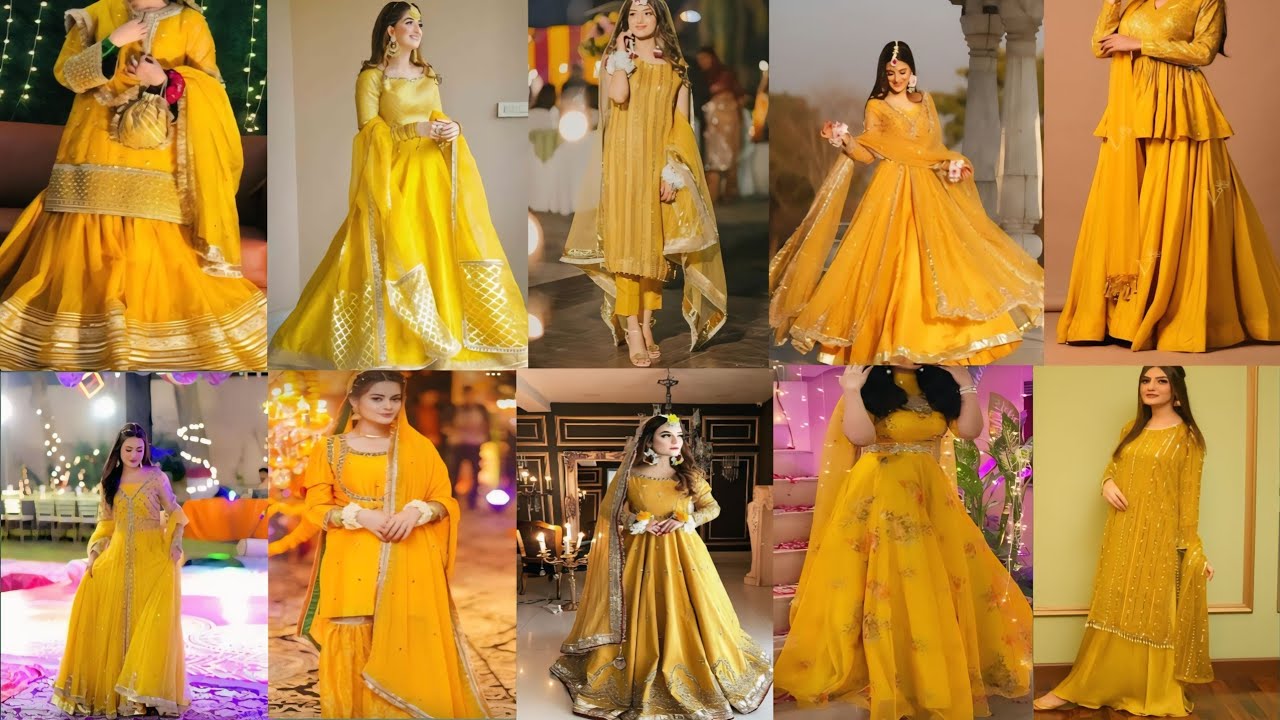 Mehndi dress design 2025 / mayoun haldi mehndi dress design for bride / mehndi dress for bride