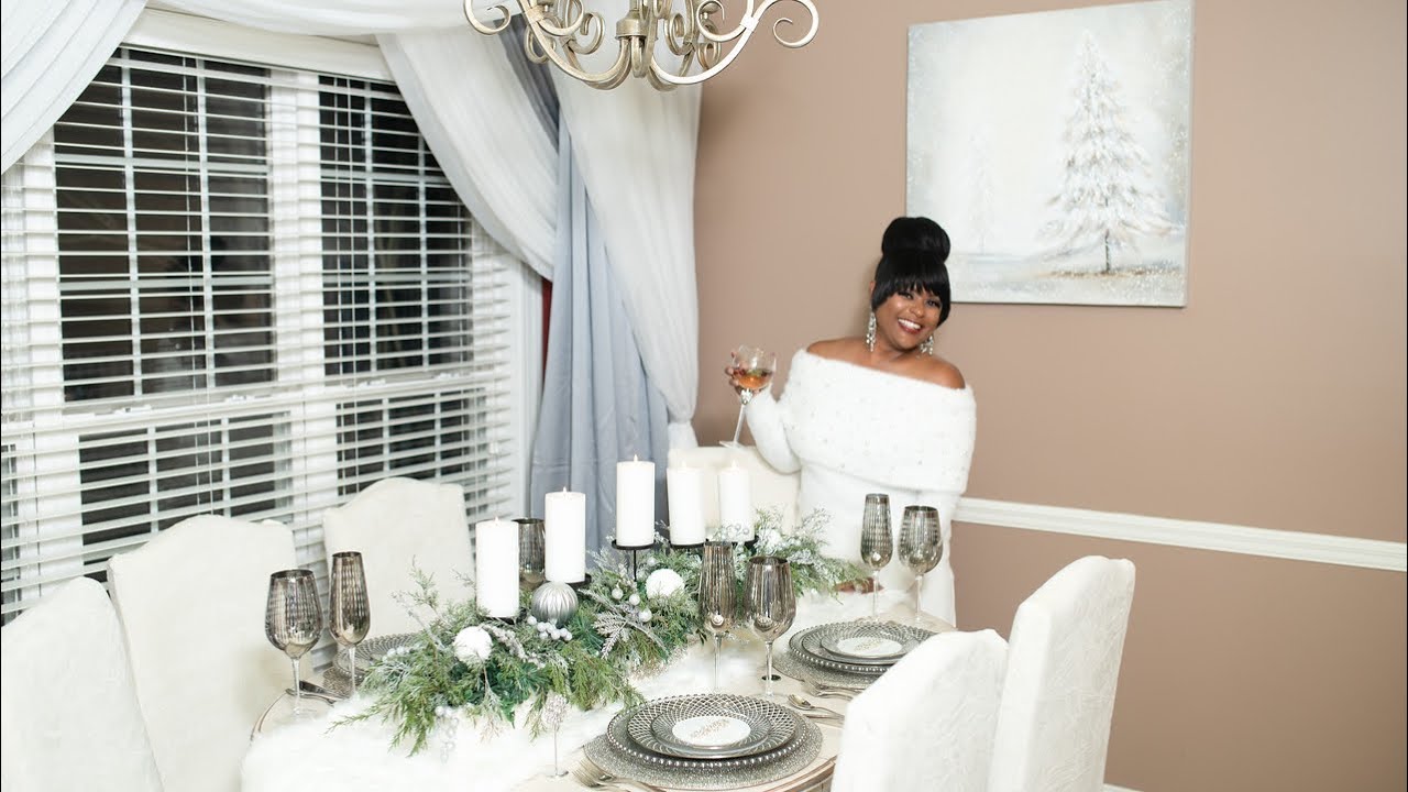 NEW! 2020 GLAM WINTER WONDERLAND TABLESCAPE | PERFECT FOR  CHRISTMAS, NEW YEAR, AND VALENTINE'S DAY