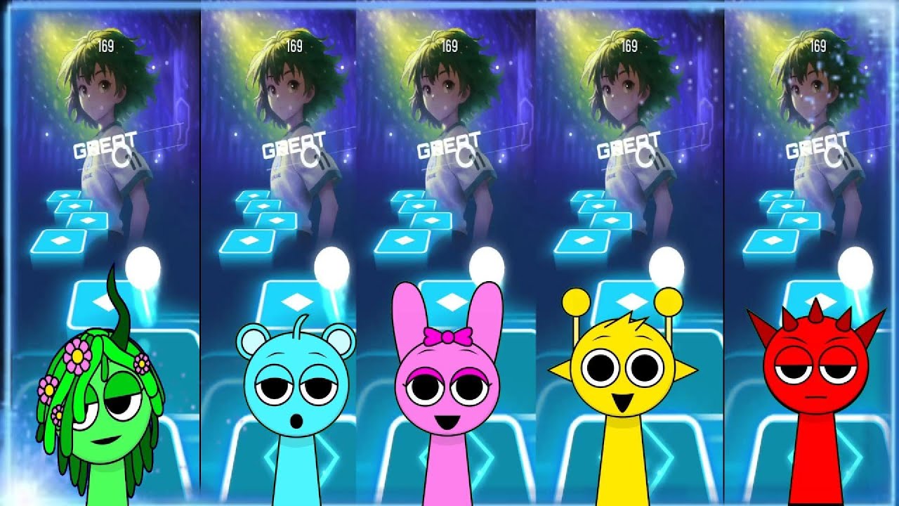 SPRUNKI Incredibox - Coffin Dance Song (COVER) Tiles hop step