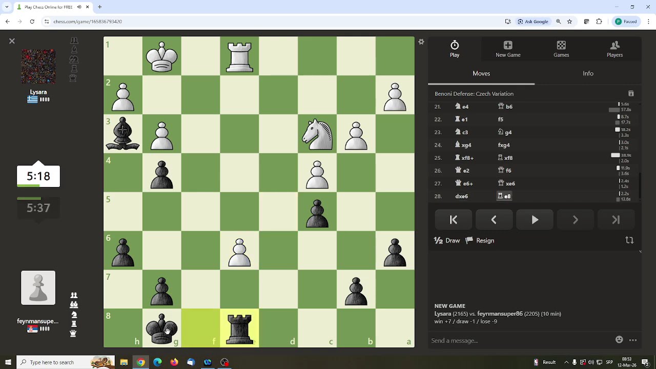 Jedna odluka u završnici sve menja. Stari Benoni. Rapid partija na 10 min