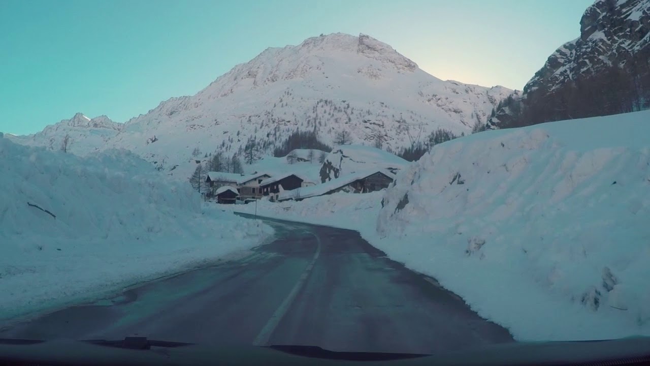 La strada da Valsavarenche a Pont - 27 gennaio 2018